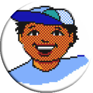 Pixel Art Boy Button
